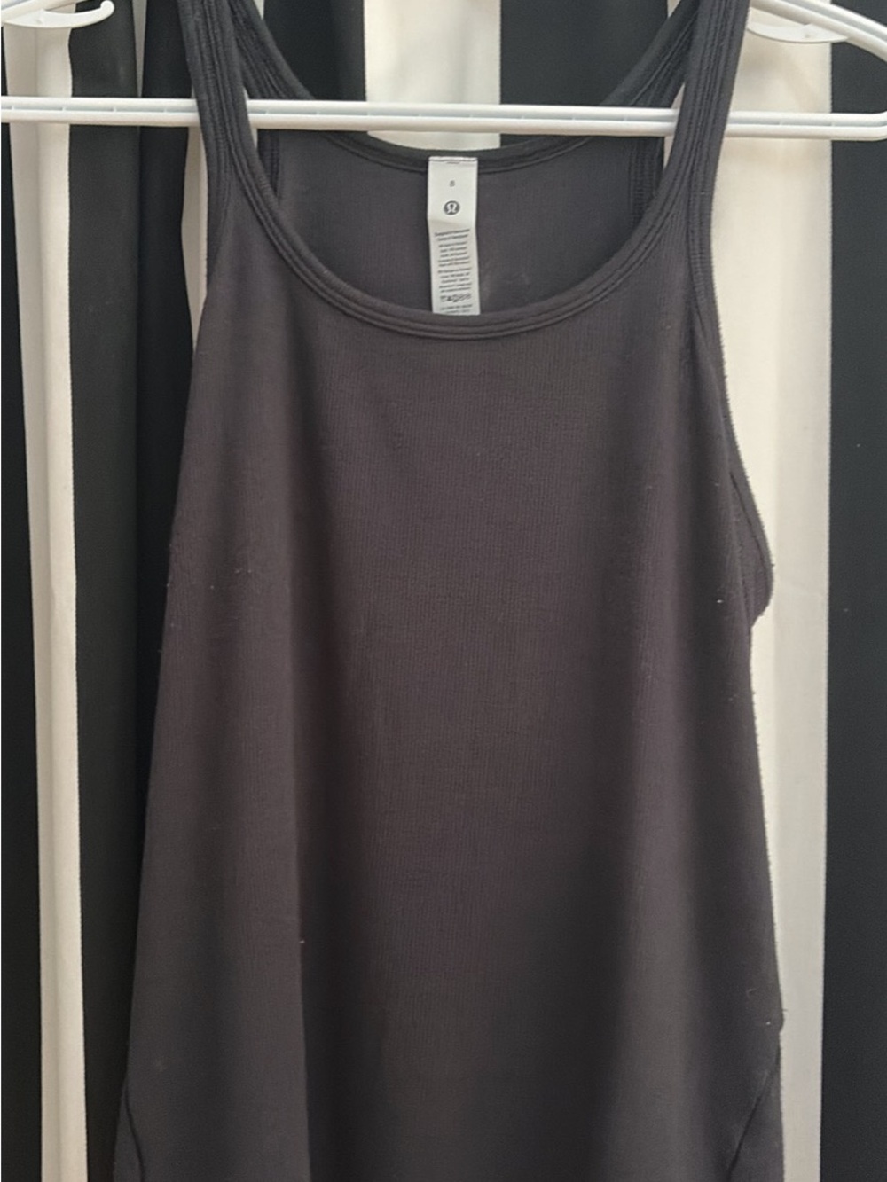 lululemon athletica Black Ribbed Tank - Women's Classic Scoop